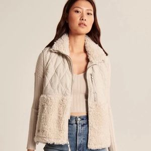 A&F Two Tone Sherpa Vest